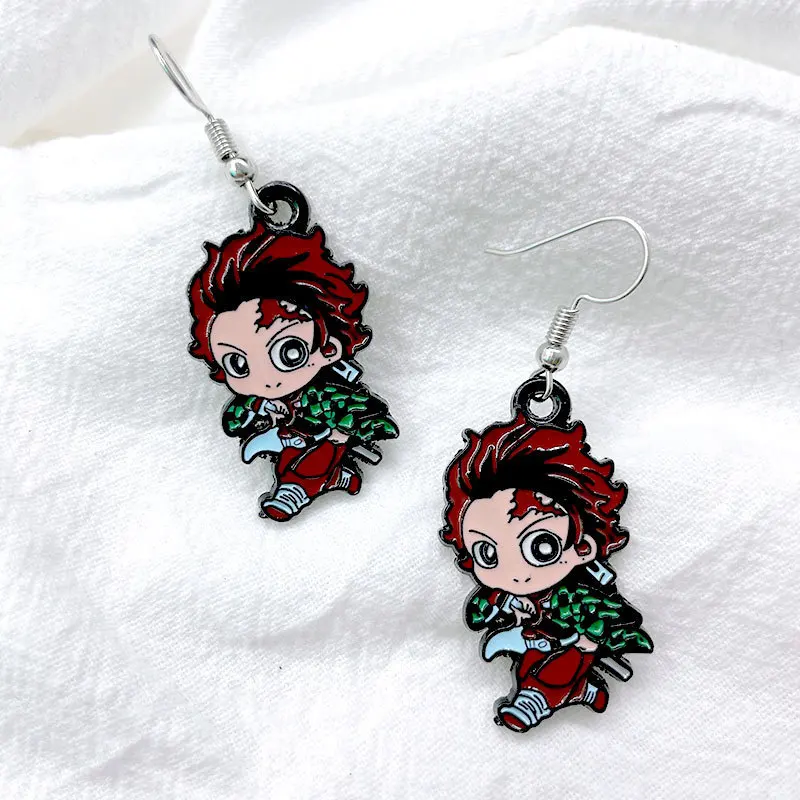 Серьги-подвески Kimetsu No Yaiba для девушек Висячие ювелирные изделия из акрила и