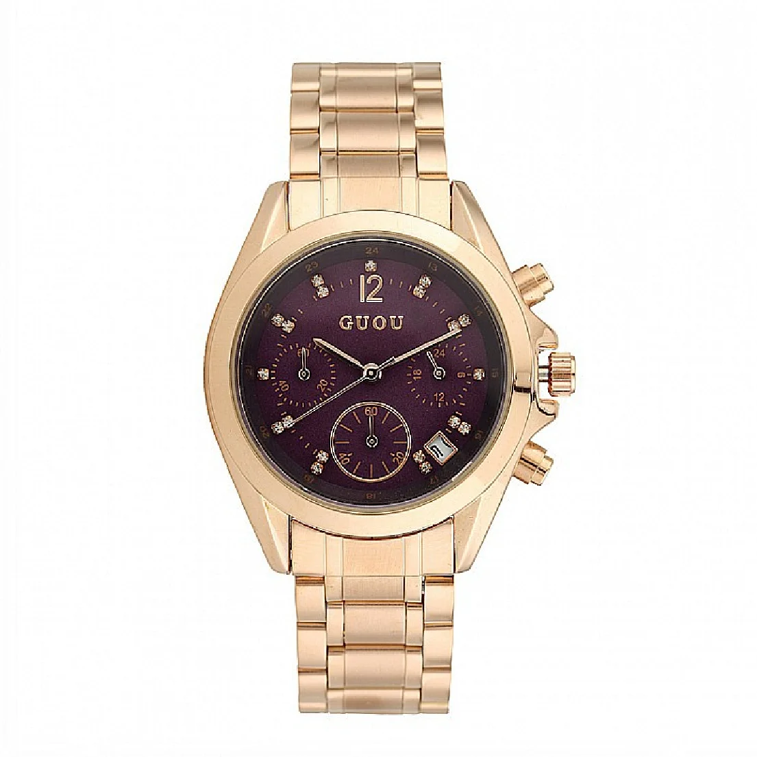 

2018 New Brand 3 Eyes Ladies Clock Hot Sale Luxury Gold Casual Quartz Watch Women Stainless Steel Dress Watches Relogio Feminino