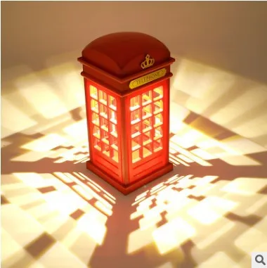 

Vintage phone booth lamps, LED touch-controlled nightlights