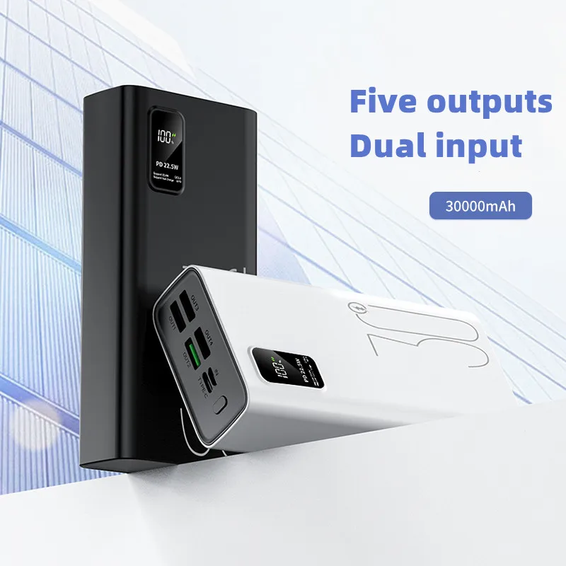 Power Bank 30000 мАч Портативный 22 5 Вт Супер быстрая зарядка Powerbank Цифровой дисплей