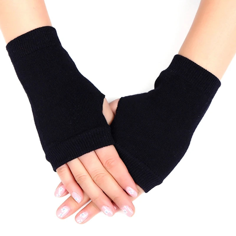 

4 Pairs Of Winter Warm Gloves Fingerless Gloves Combed Cotton Warm Gloves Half Finger Gloves