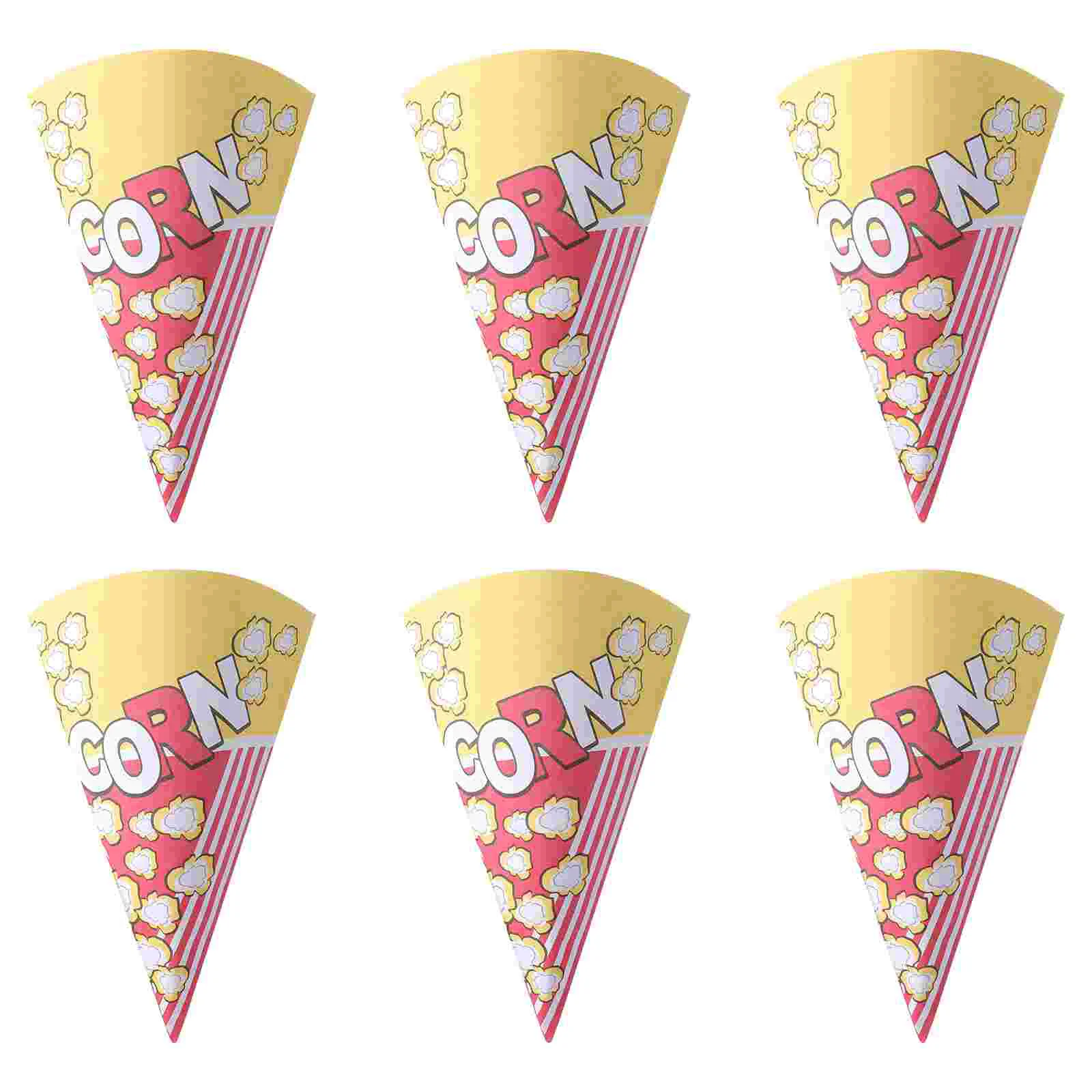 

Popcorn Bags Paper Bag Coneboxes Snack Cones Holder Triangle Basket Serving Fries Party Treat Candy Friedcup Cookiesnacks
