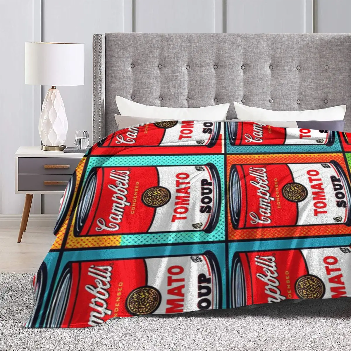 Campbell S Томатный суп Поп-арт ультрамягкое одеяло из микрофлиса