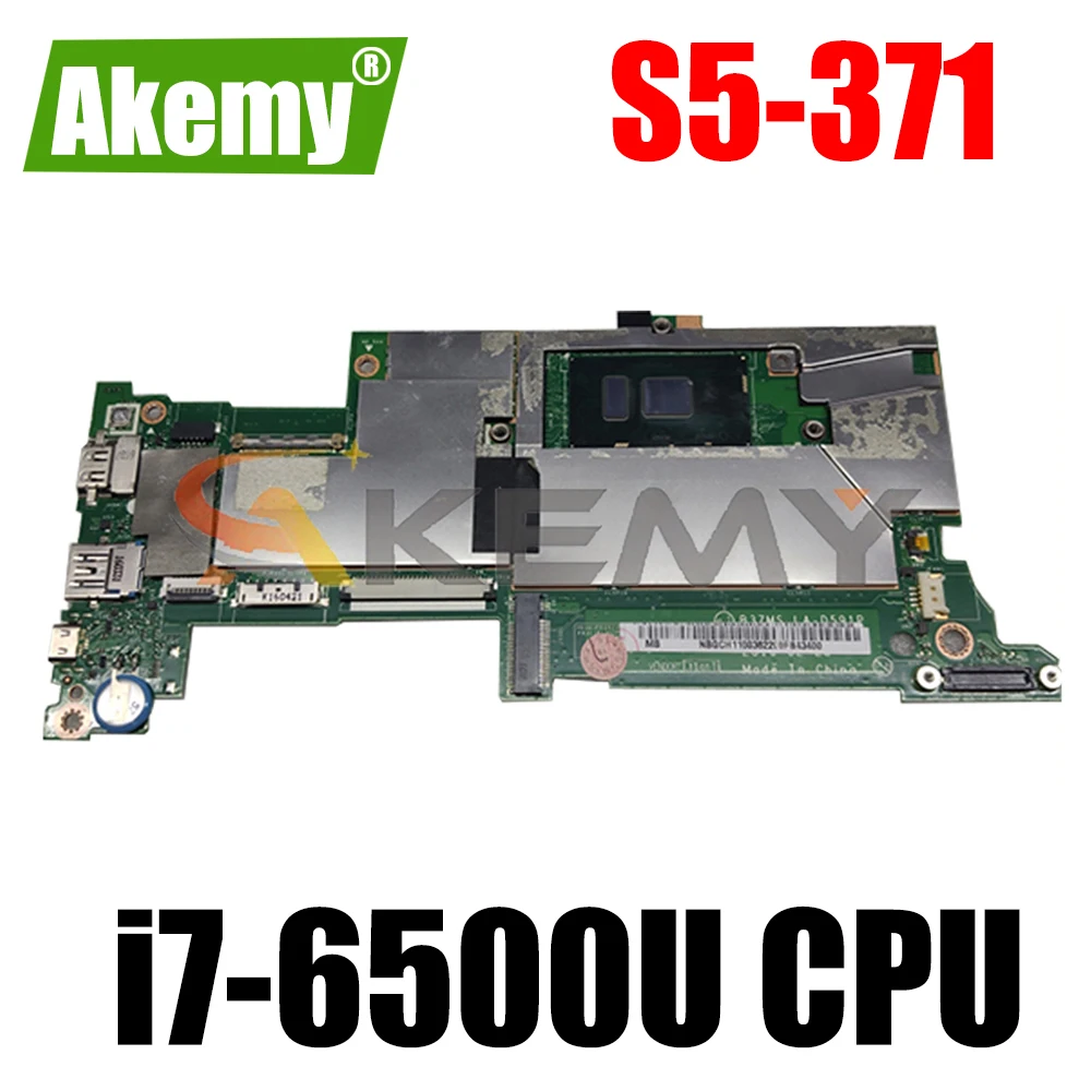 

For ACER Aspire S5-371 i7-6500U Notebook Mainboard LA-D591P SR2EZ RAM on board Laptop Motherboard