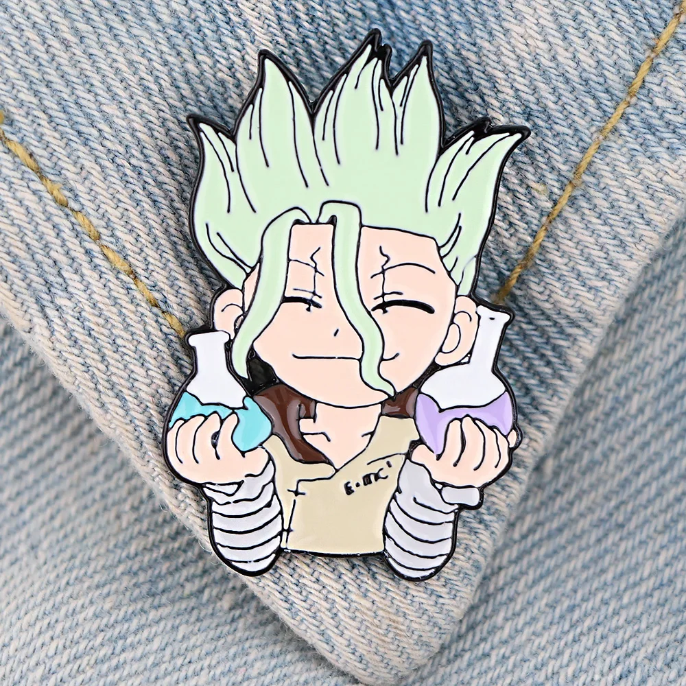 Женская эмалированная брошь Dr.STONE в виде рюкзака аксессуар для одежды |