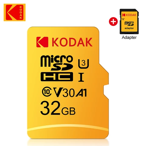 Флэш-карта памяти Kodak класс 10, 32 ГБ, Micro SD, 32 ГБ, TF-карта 32 Гб, Microsd 32 ГБ, оптовая продажа, для смартфона, ПК, 4K, HD, видеорегистратор вождения