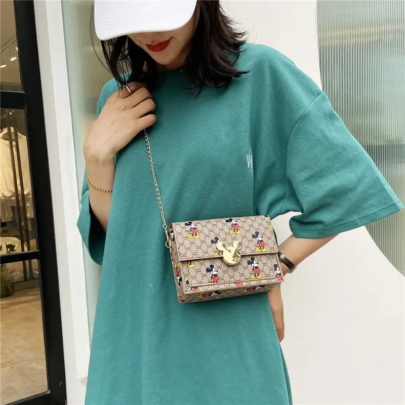 Классическая женская сумка Disney милый мультяшный мессенджер с Микки Маусом