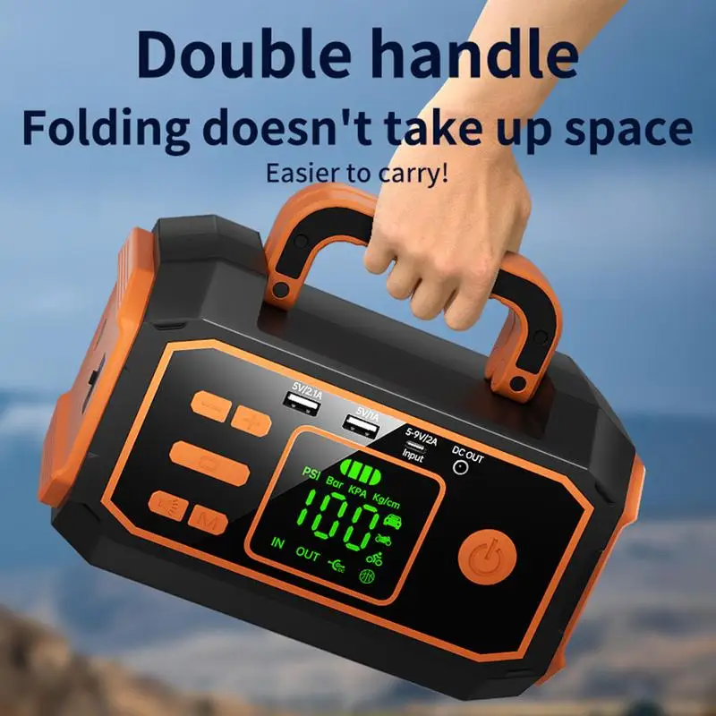 Воздушный насос для автомобильных шин Портативный автомобильный накачивания 20000