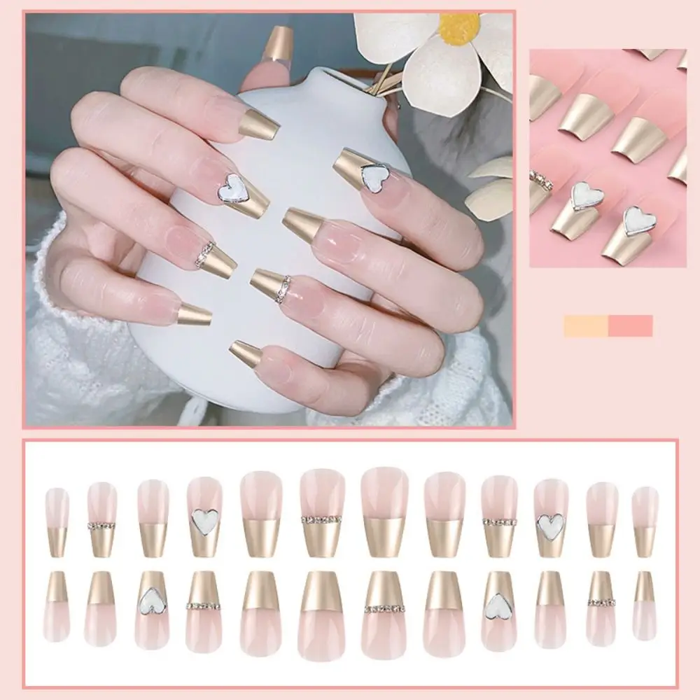 

Camellia Medium Length Press On Nail Tips Boxed Set Jelly Glue Wearable Manicure Decoration Detachable Nail Patches Fake Nails