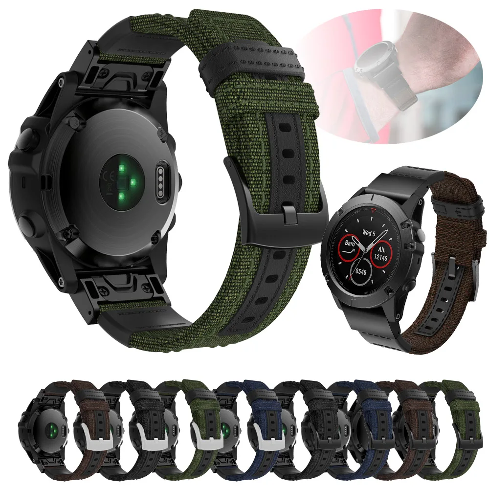 

Ремешок для часов 26 22 мм, спортивный сменный нейлоновый браслет для часов Garmin Fenix 7 7X 6X 6 6 Pro 5X 5 Plus 3, водонепроницаемый браслет