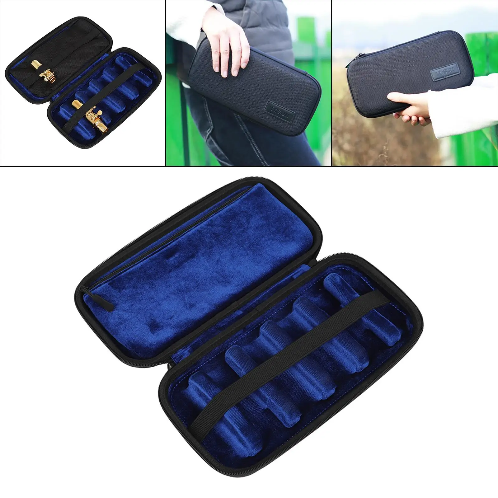 

Portable Saxphone Mouthpiece Case Oxford Cloth Instrument Accessories Pocket