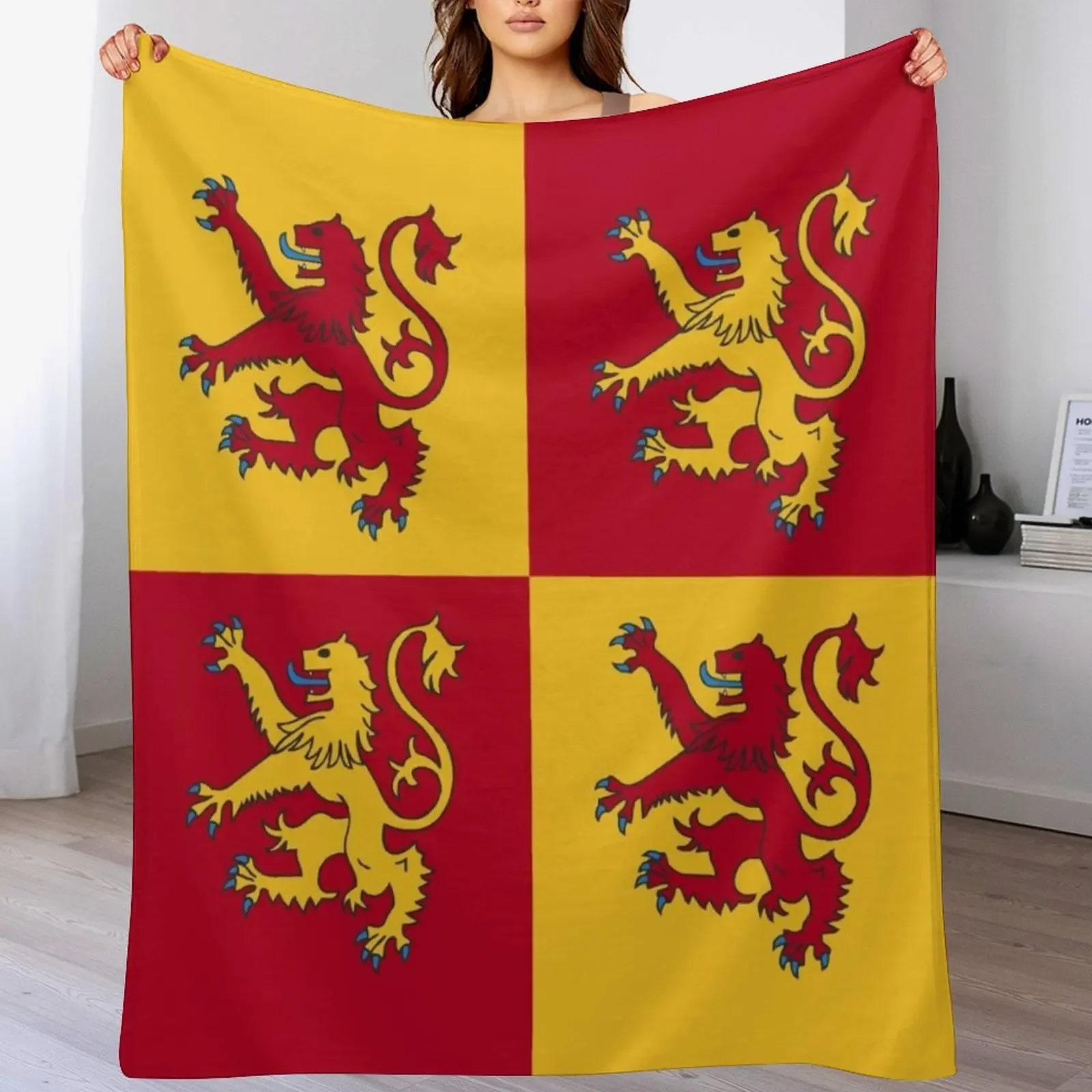 Фото Плед Owain Glyndwr, мягкий однотонный плед для дивана и кровати №1