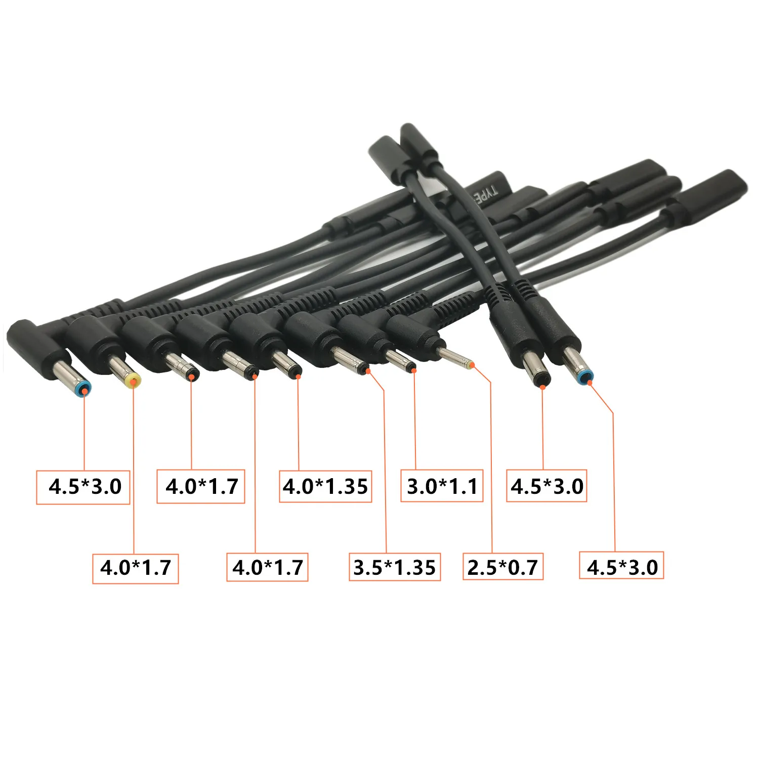 Plug Converter Usb Type C Female To 4.0 X 1.7mm 4.5 X 3.0mm 5.5 X 2.1mm Male Laptop Dc Output Jack Connector