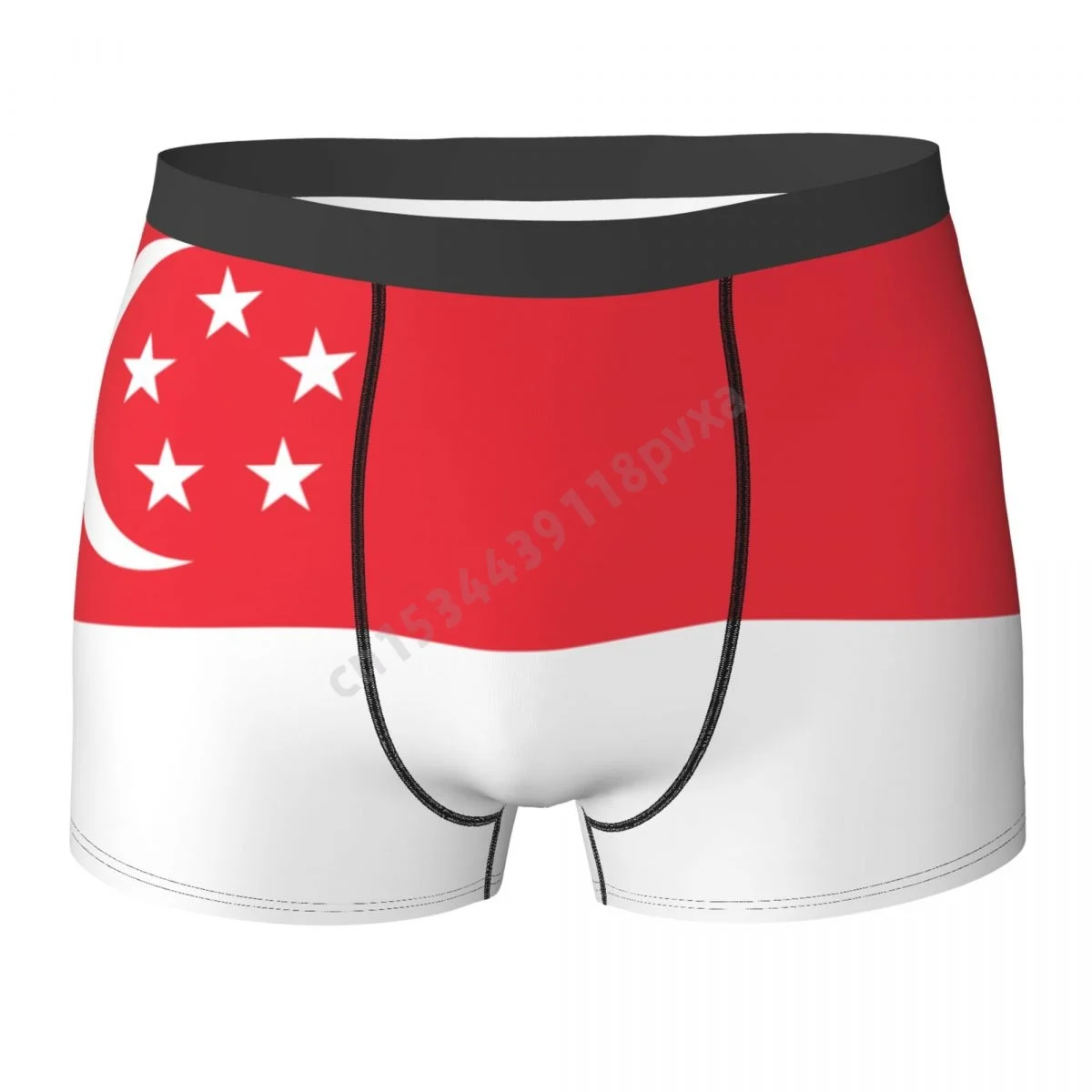 

Men Panties Singapore Flag Singaporean Country Boxer Shorts Polyester Underpants For Boys Male Large Size