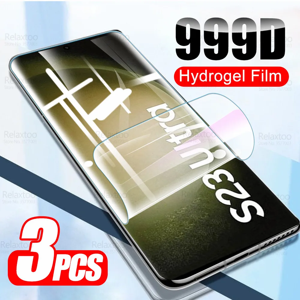 

3 шт., изогнутая мягкая Гидрогелевая пленка для Samsung Galaxy S23 Ultra S 23 Plus S23Ultra S23Plus, защита экрана, не закаленное стекло