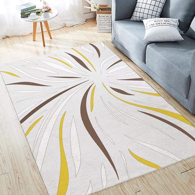 

Modern Geometric Living Room Carpet Home Soft Floor Mat Bedside Sofa Bedroom Decor Anti-slip Area Rug Washable Kids Play Carpets
