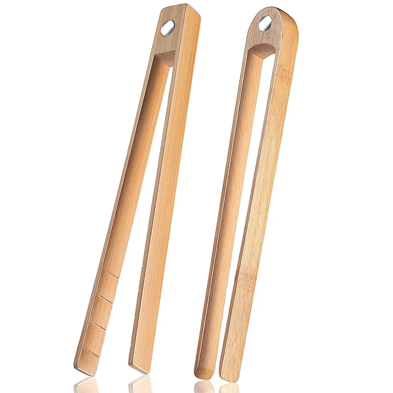 

2 шт., деревянные бамбуковые щипцы-тостеры, 8,7 дюйма
