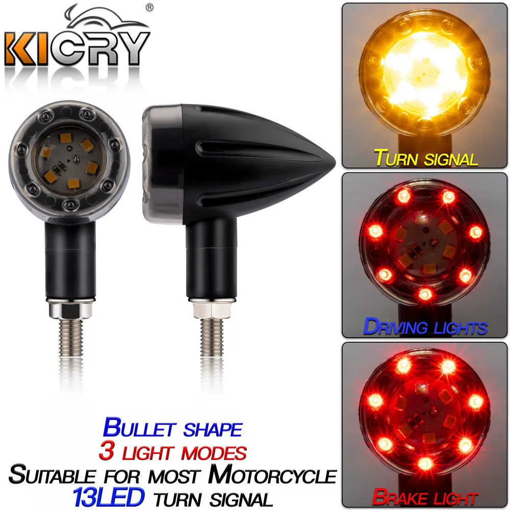 

Motorcycle Accessories Universal Modified Parts CF LED Moto Mini Signal Light Turn Signal Indicator for Harley Touring Sportster
