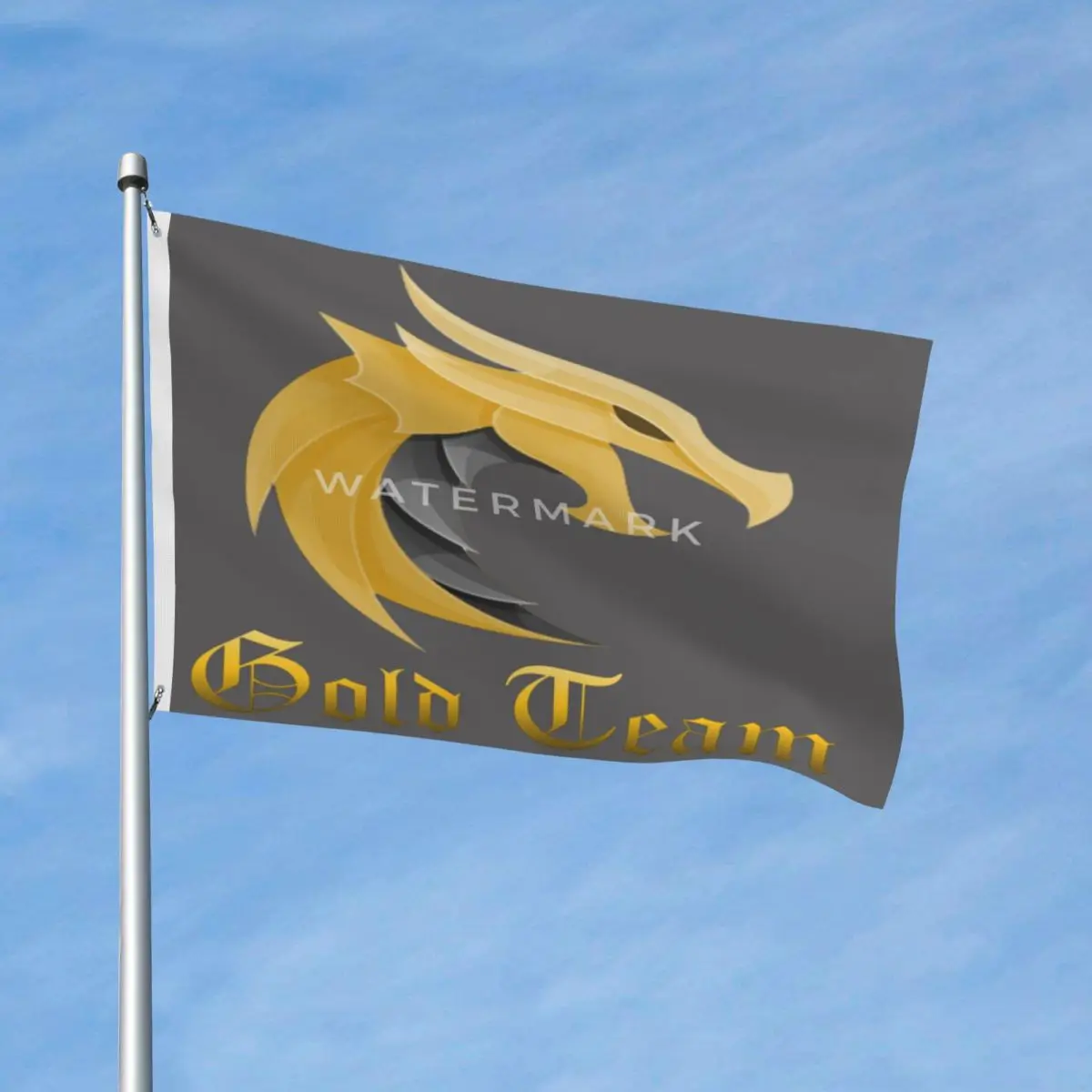 

Gold-team Flag Polyester Material Indoor Vibrant Colors Polyester Drapey Bright Customizable
