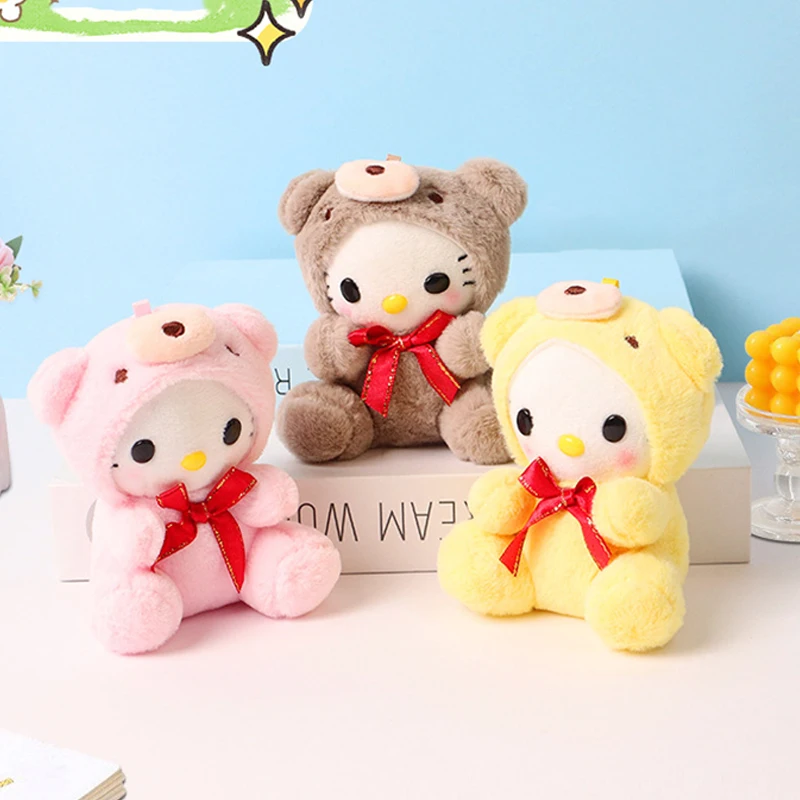 

Sanrios плюшевые игрушки милые игрушки Hellokitty Kuromi мягкие животные куклы брелок Подвеска Рюкзак украшения декоративные принадлежности аксессуары