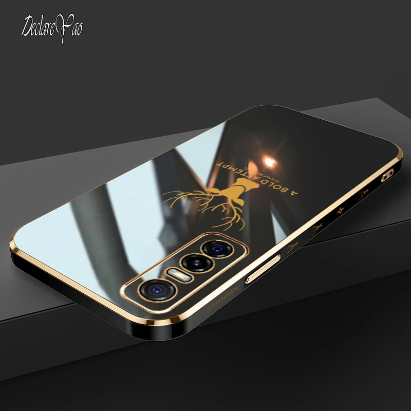 

For VIVO Y70S Y73S Y76S Case DECLAREYAO Luxury Matte 6D Plating Coque For VIVO Y20 Y50 Y93 Y95 Y97 Cover Case Frosted Silicone