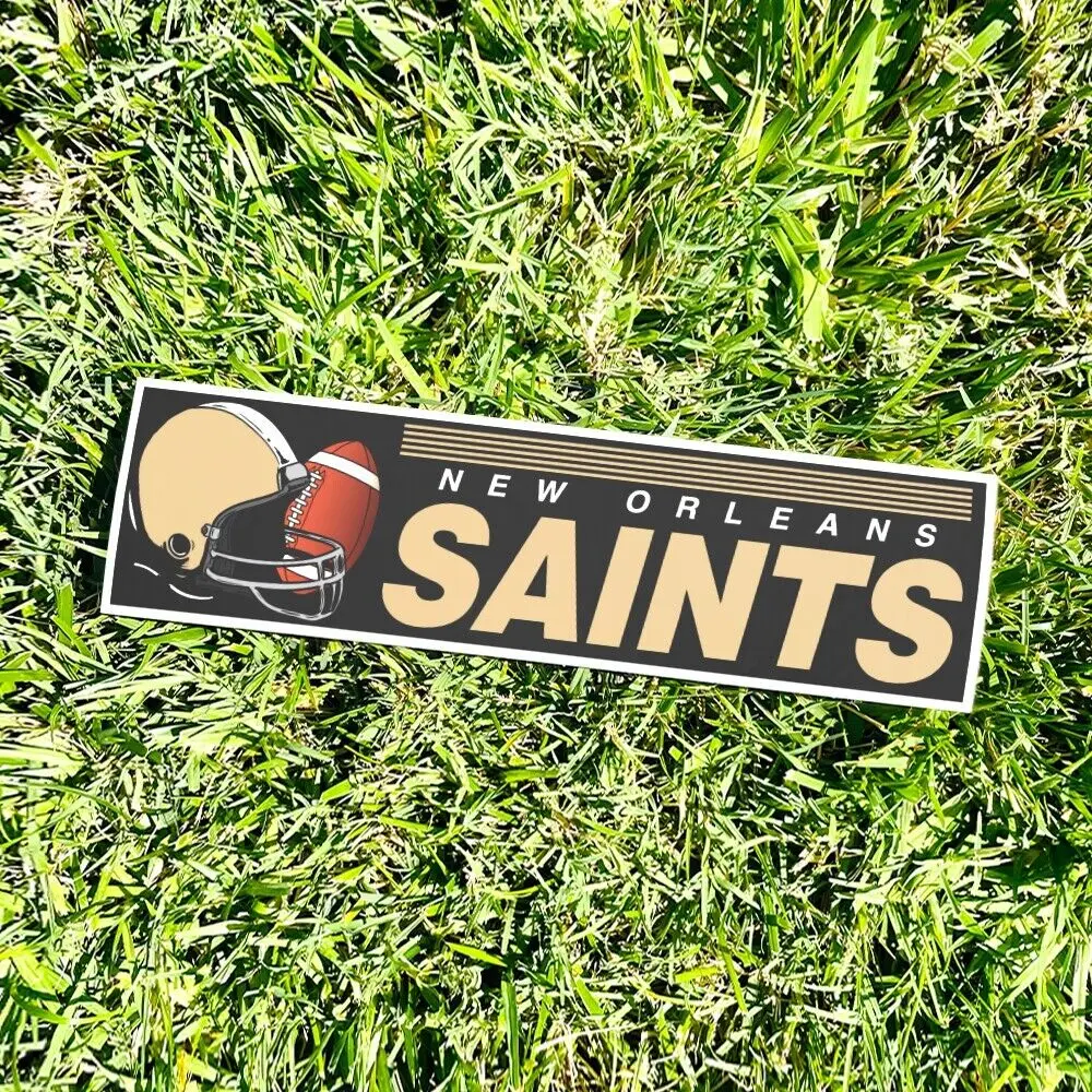 Наклейка на бампер New Orleans Saints - NFL Винтажный стиль Виниловая наклейка 80-х 90-х годов