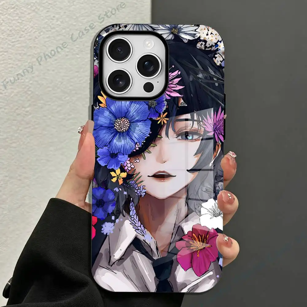 Фото Магнитный чехол C-Chainsaw M-Man Himeno для iPhone 17, 16, 15, 14, 13, 12, 11 Pro Max Mini Plus, матовый №5