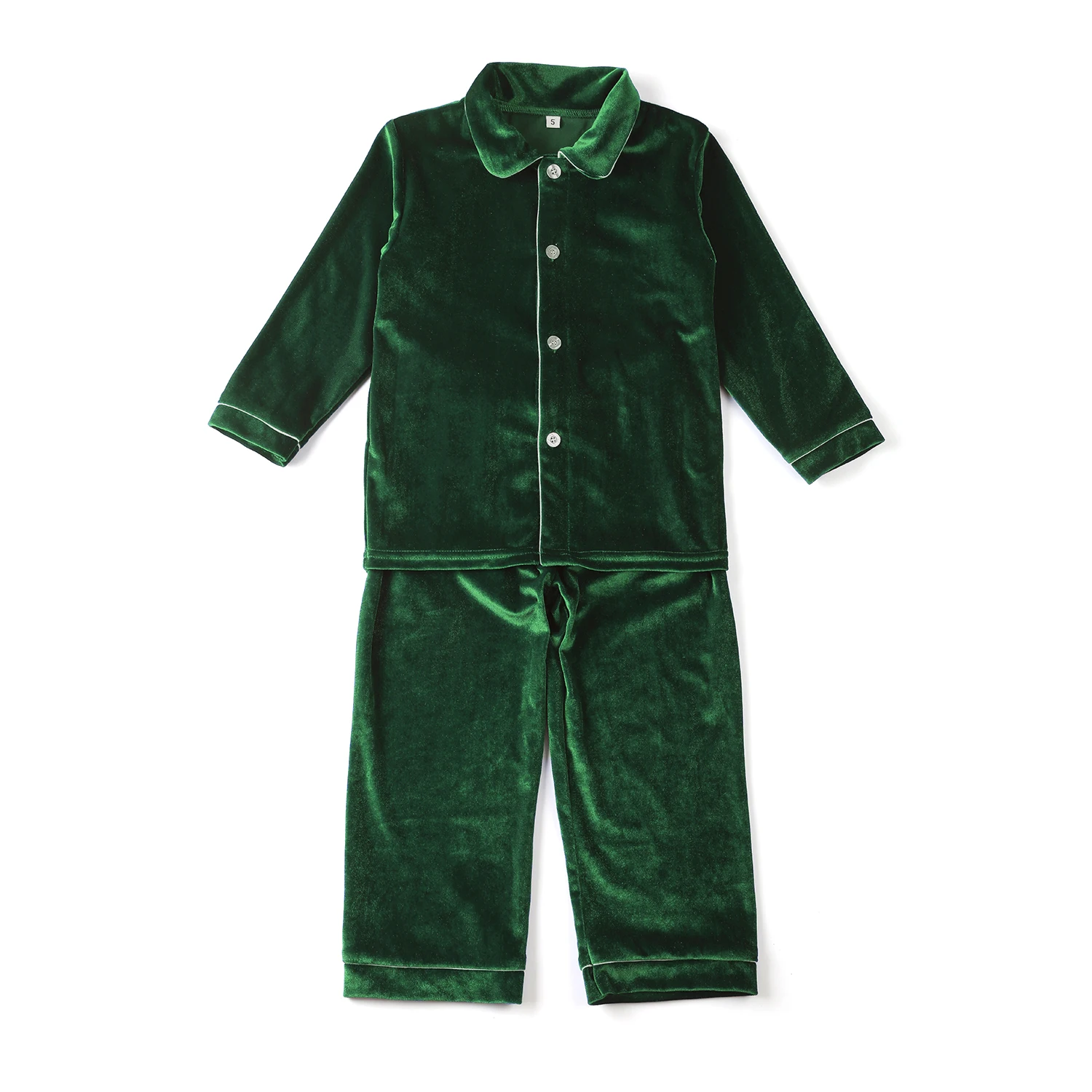 New Arrival Soft Sibling Match Pajama Toddler Boys And Girls Clothes Set Christmas Red Velvet Kids Pyjamas