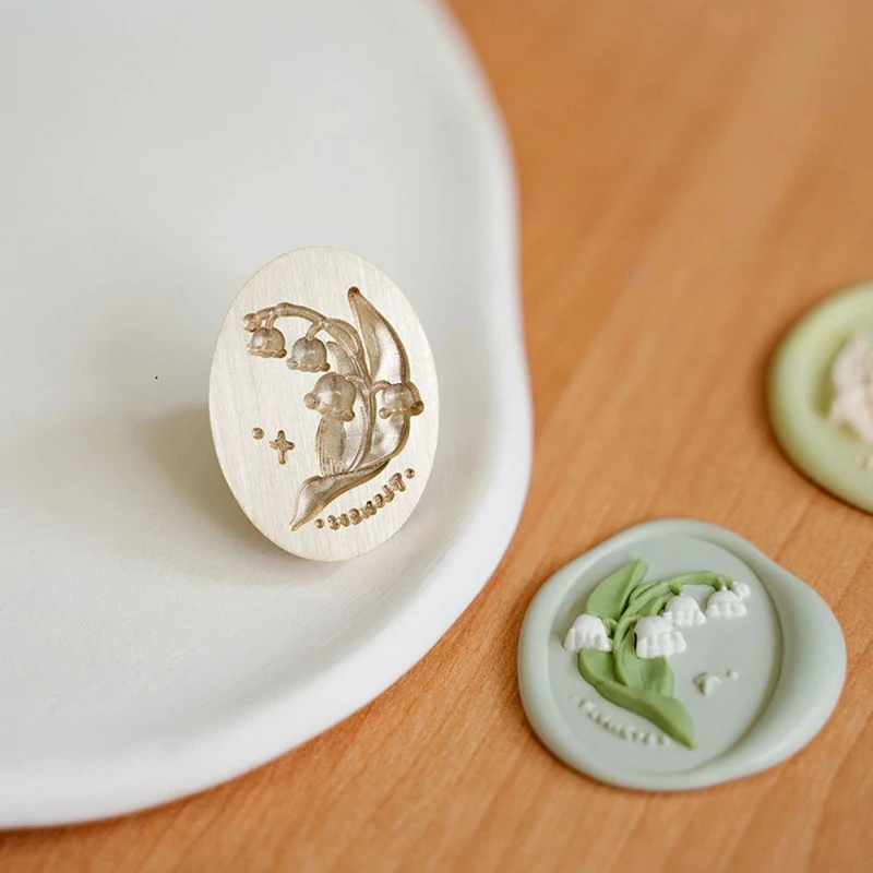 

Wax Seal Stamp Relief Special-shaped Lacquer Seal Alloy Flowers Plants Seal Head Suzuki Butterfly Cloud House Pattern Seal Head