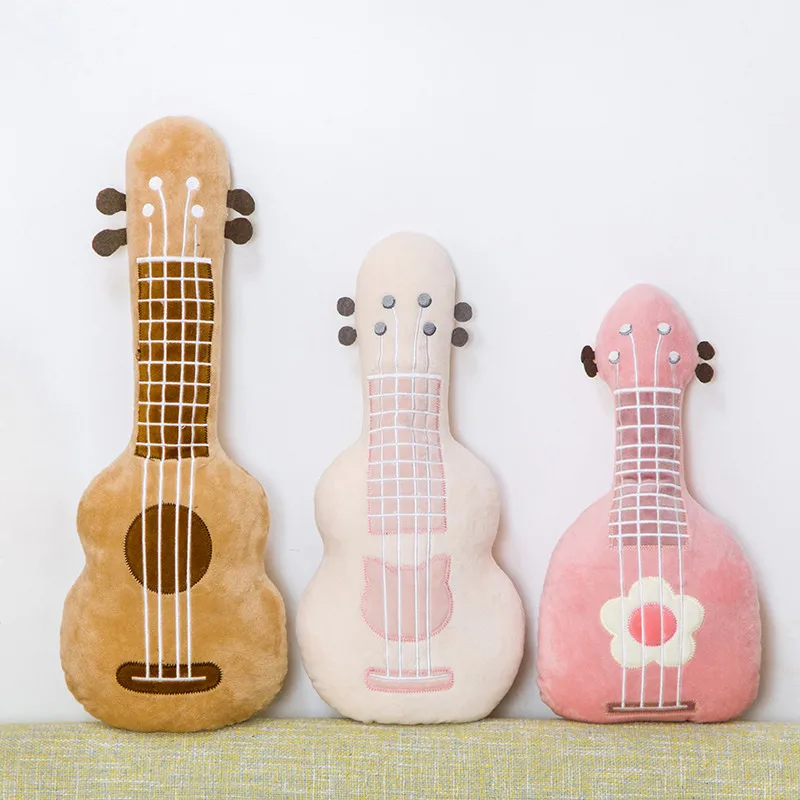 

Kawaii Guitar Pillow Stuffed Plush Musical Instrument Ukulele Toy Kids Toys Birthday Gift for Children