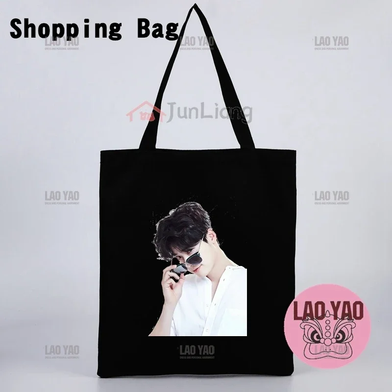 Женская сумка для покупок поклонников K-Pop тканевая сумка-тоут подарка шоппинга