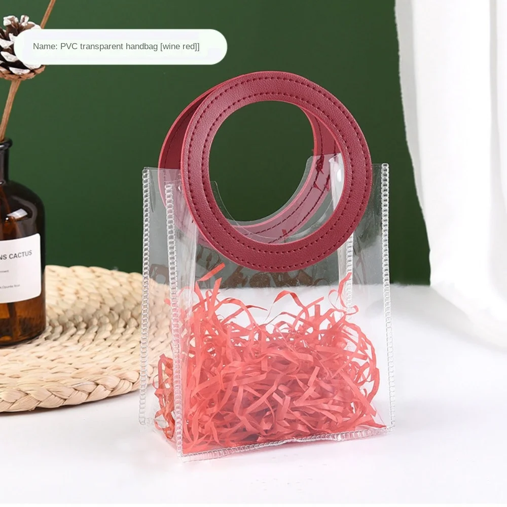 Подарочная прозрачная Гибкая Сумка-тоут из ПВХ/сумка для покупок/сумка