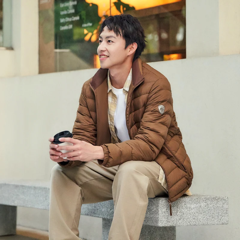 BOSIDENG легкая мужская пуховая куртка водонепроницаемая зимнее пальто с