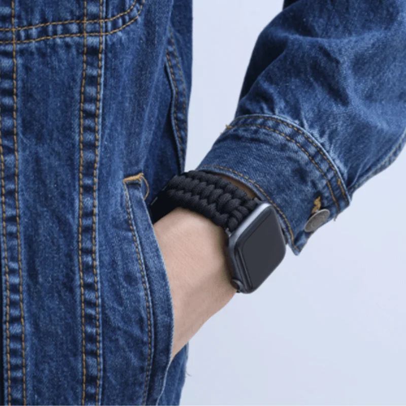 

Fabric Strap for Apple Watch Band 41mm 45mm 38mm 40mm 42/44mm 49mm Bracelet Wristband Nylon for Man iWatch 8 7 SE 6 5 4 3 Ultra