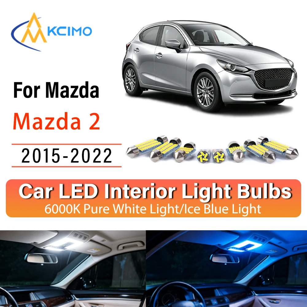 Фото Премиальные светодиодные лампы для Mazda 2 2015-2022, простая установка, создают уютную атмосферу, два цвета на выбор. №1