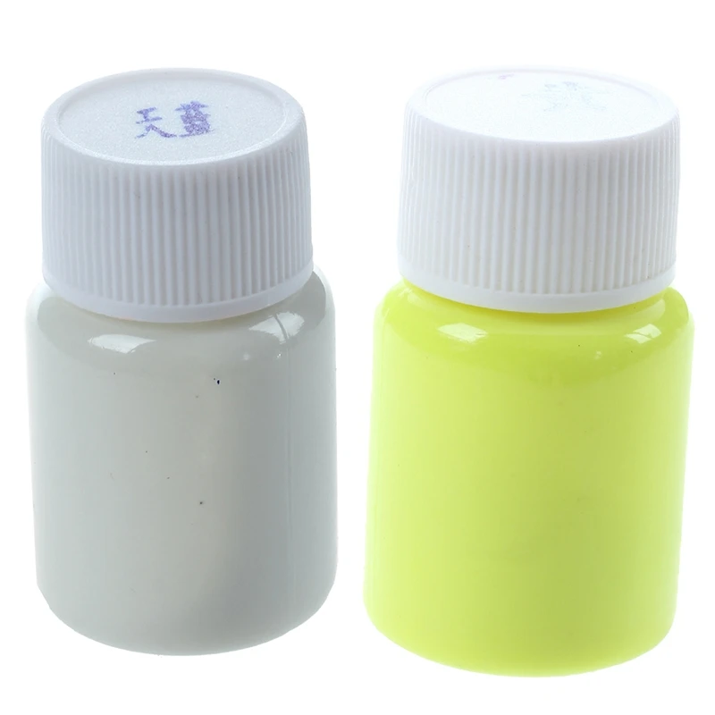 

2X 20G Glow In The Dark Acrylic Luminous Paint Bright Pigment Party Decoration DIY Sky Blue & Golden Yellow