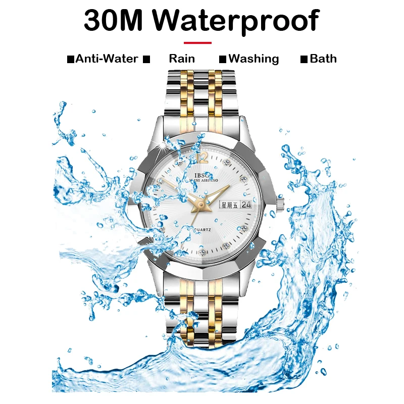 Luxury Brand Watch Women Original Waterproof Lady Steel Gold Watches Diamond Elegant Girl Wristwatches with Date Week Hand Clock enlarge