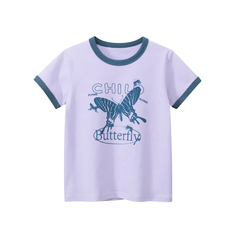 

1-9T Toddler Kid Baby Girls Summer Clothes Casual Cotton Top Short Sleeve Infant T Shirt Basic Tee Childrens Thsirt Outfit