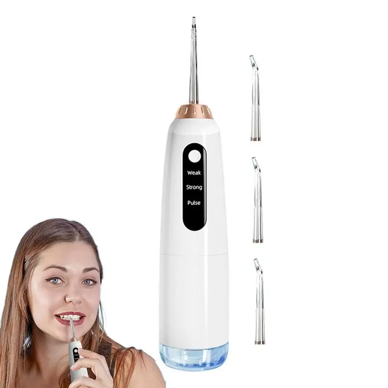 

Cordless Oral Irrigator Portable Dental Water Flosser USB Rechargeable Water Jet Floss Tooth Pick 4 Jet Tip 500ml 3 Modes