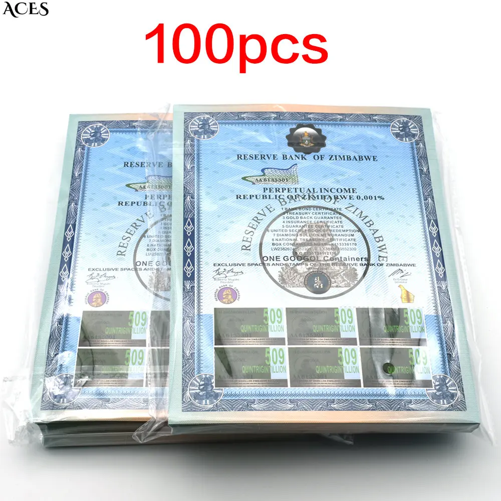 

100 шт., флаконы для банкнот в Зимбабве