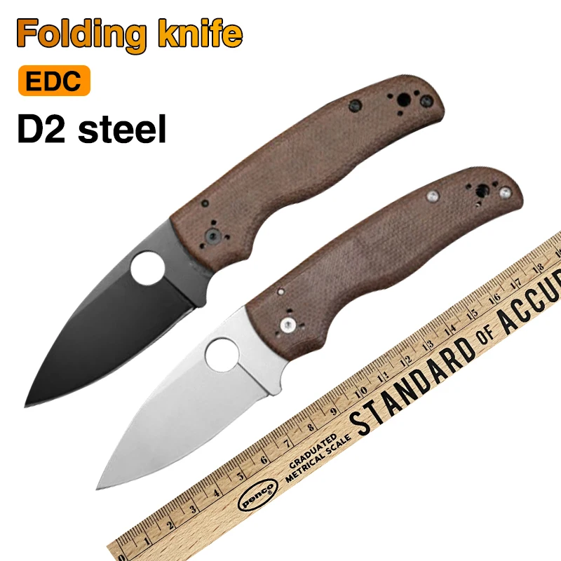 

S30V steel bearing hemp handle back clip folding knife knife 58HRC EDC hand tool outdoor camping hunting self-defense knife