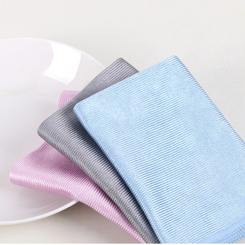 

No Trace Absorbable 3 Size Soft Microfiber No Lint Window Car Rag Cleaning Towel Kitchen Cleaning Cloth Wipes Wipe Glass Cloth