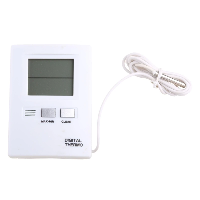 

White Digital LCD Indoor And Outdoor Thermometer Temperature Meter F19A
