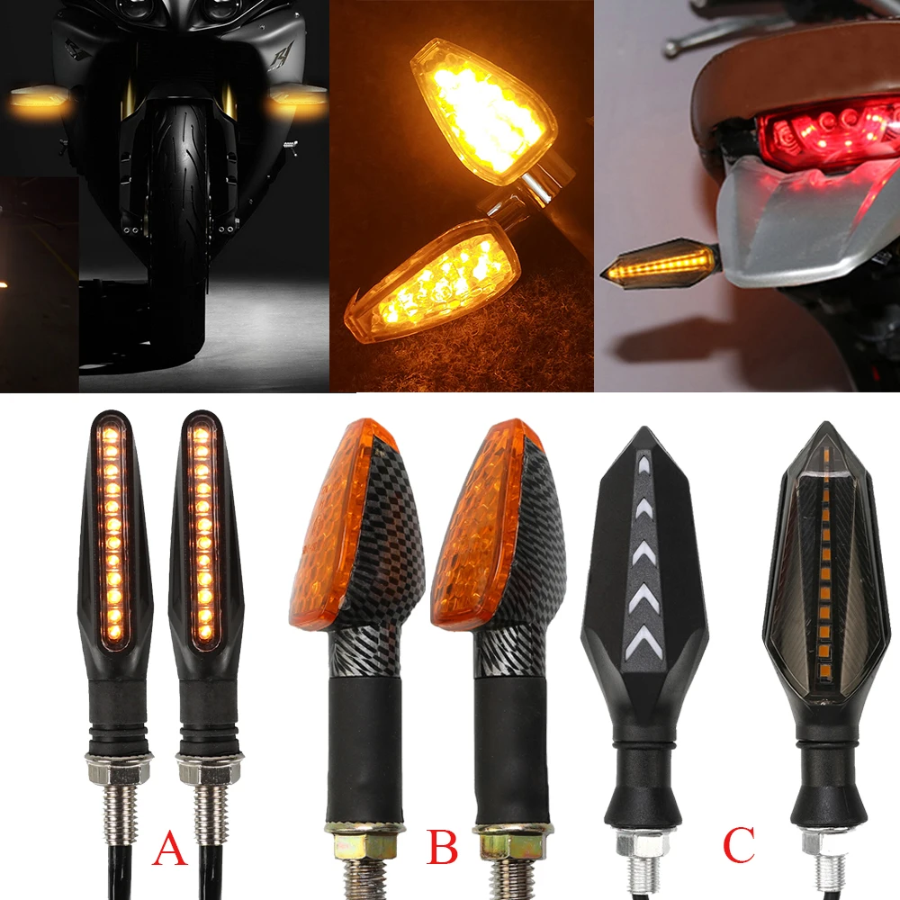 

Motorcycle For YAMAHA YZF 600R Thundercat TMAX 500 530 SX/DX Tracer 700 Flashing 12 LED lights waterproof Turn Signal Light part