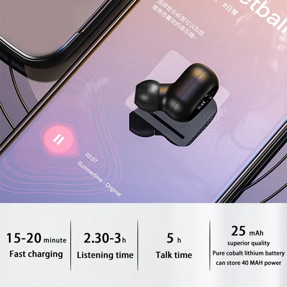 F911 Mini Bluetooth 5.0 Headset Wireless Earbuds Small Sports Stereo Nfc Function Touch Control Portable Earphones Handsfree |