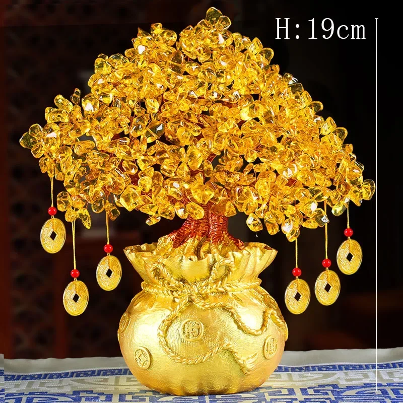 

Большой золотой кристалл, дерево удачи