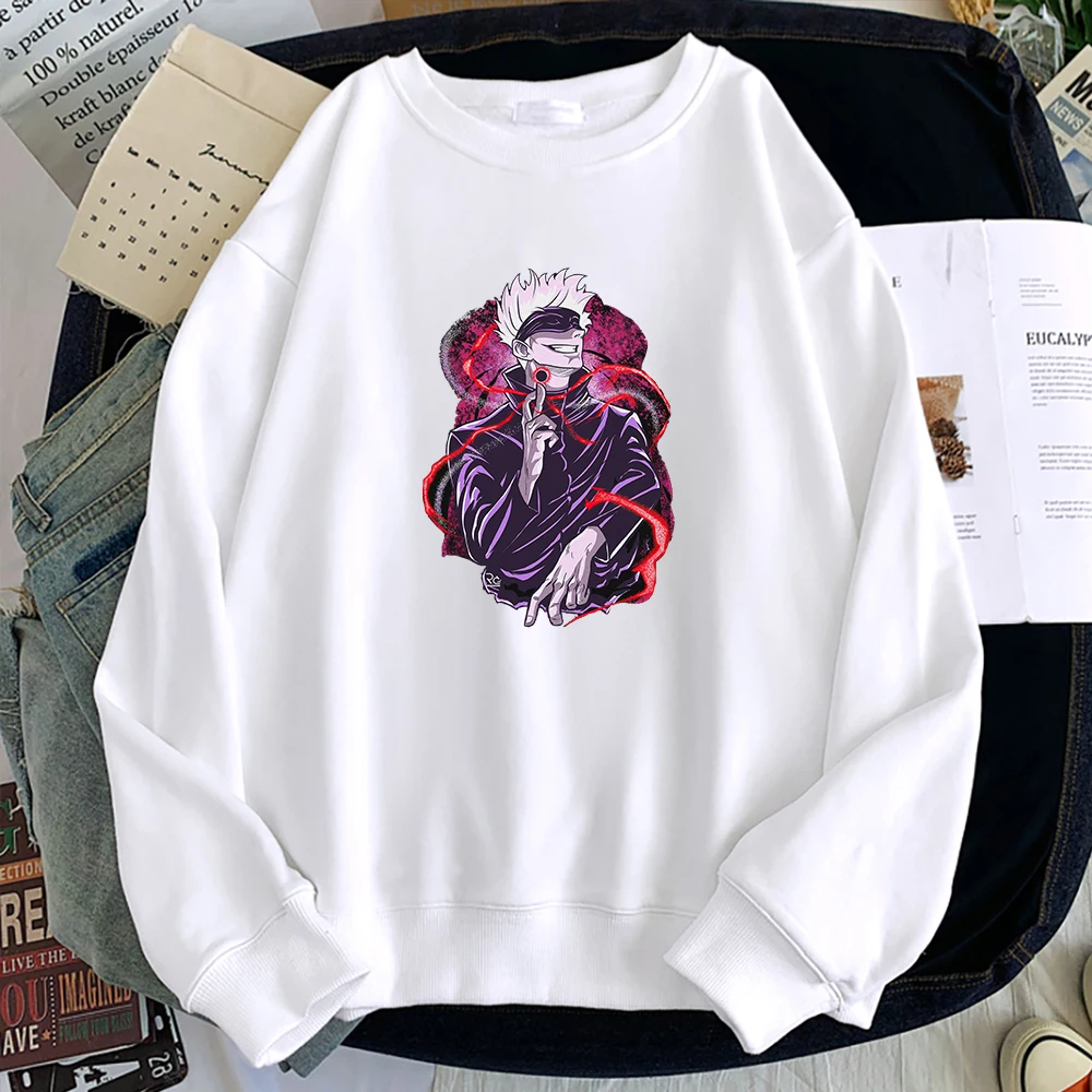 

Jujutsu Kaisen Anime Gojo Satoru Hoodies Men's Loose Harajuku Pullover Spring Street Hoody Fashion Casual Soft Male Sweatshirts
