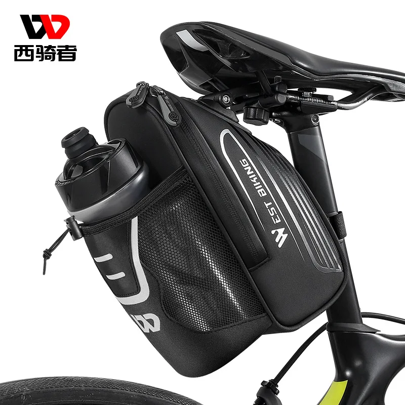 

WEST BIKING велосипедные сумки с карманом для бутылки для воды, горный велосипед, изолированный чайник, задняя Сумка для велосипеда