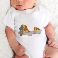 funny exquisite disney lady and the tramp o neck baby girl boy onesie new creative fashion harajuku summer toddler romper