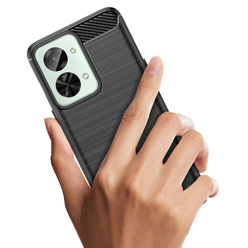 For Ooneplus Nord 2T Case Silicone Carbon Fiber Soft Rubber TPU Matte Cover For Ooneplus Nord 2T Cover For Ooneplus Nord 2T Case